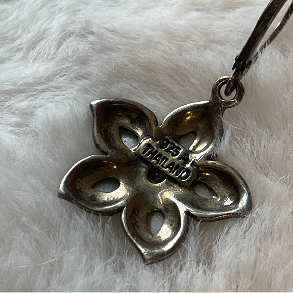 925 A THAILAND STERLING|MOTHER OF PEARL STONES in PINK & WHITE TONES|VTG - Picture 3 of 6